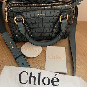 NWT Chloé Daria in Croc-embossed leather size small